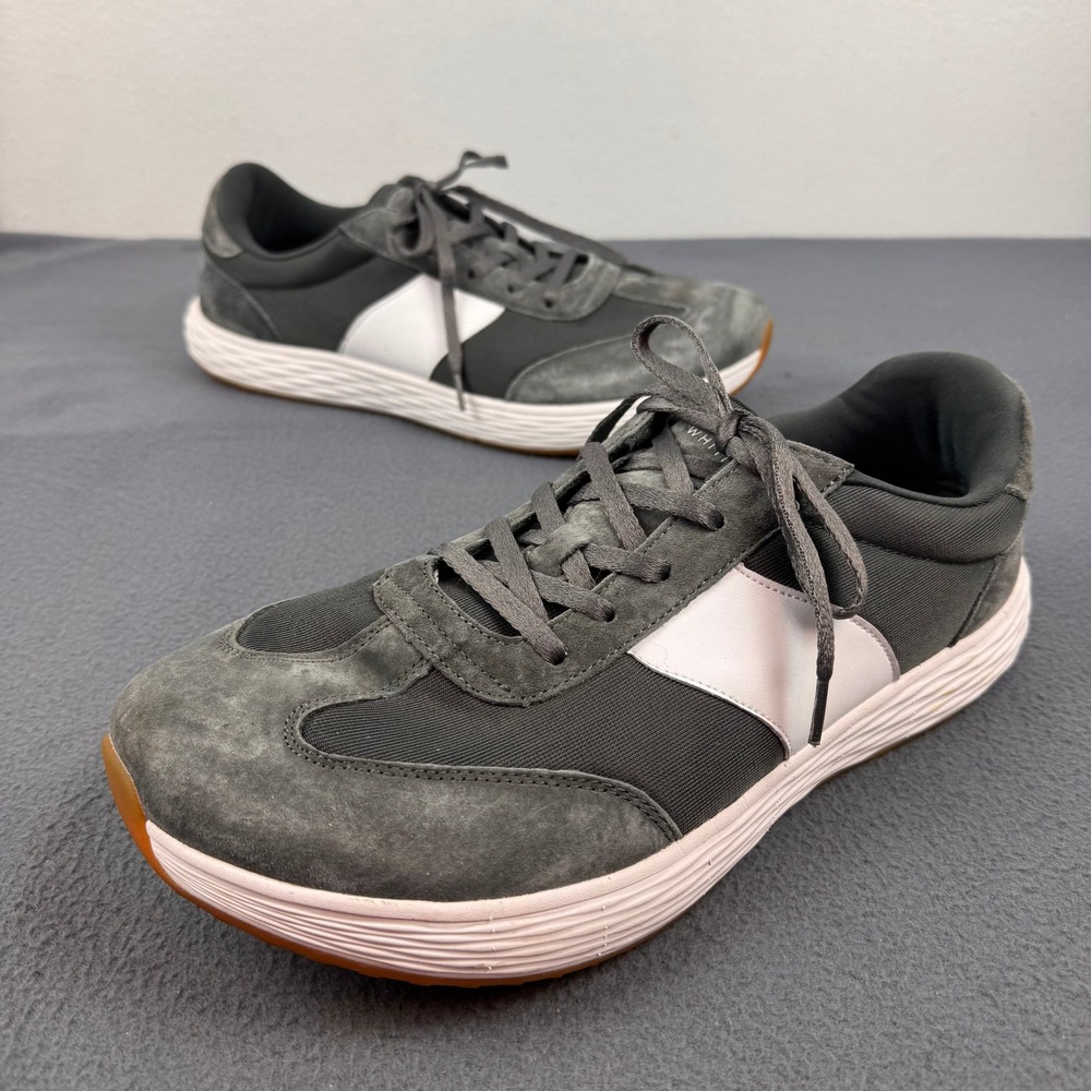 Whitin Low Top Barefoot Sneakers Men - 13 Wide - Grey White Suede Athletic Shoes
